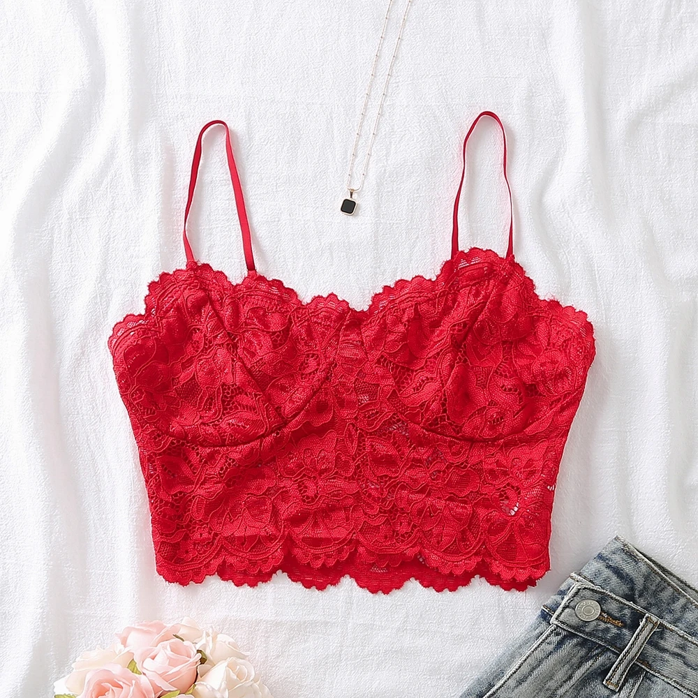 Женский Кружевной укороченный топ привлекательный модный современный ажурный с