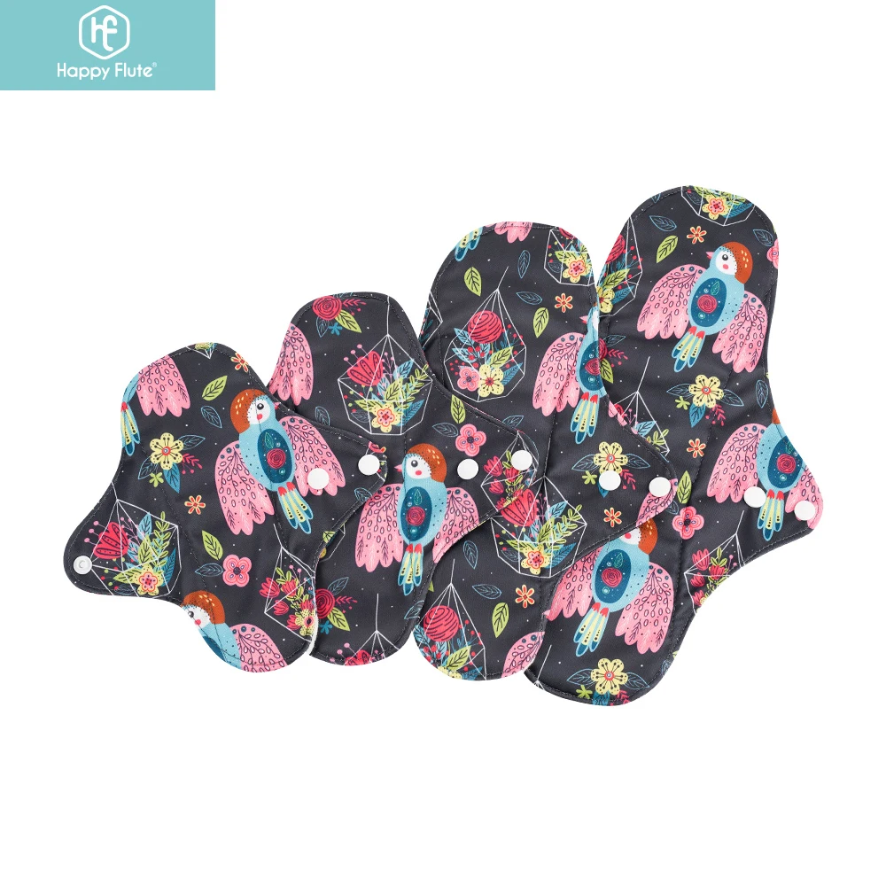 

Happyflute Organic Bamboo Fiber Washable Panty Liner Cloth Menstrual Pad Mama Menstrual Pads Reusable Sanitary Pads For Lady