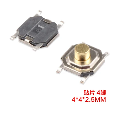 

Переключатель, 50 шт., 4-контактный, квадратный, 4*4*1,5-3,5 мм, водонепроницаемая печатная плата, маленькая микродвижущаяся Электронная Кнопка, сенсорная