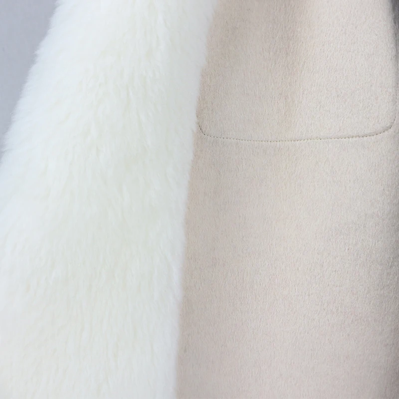 Женское свободное кашемировое пальто BLUENESSFAIR уличная куртка с поясом и