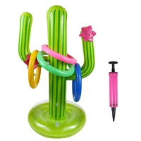 inflatable cactus ring toss game set swimming pool accessories floating poolbeach toys for childrens juegos piscina