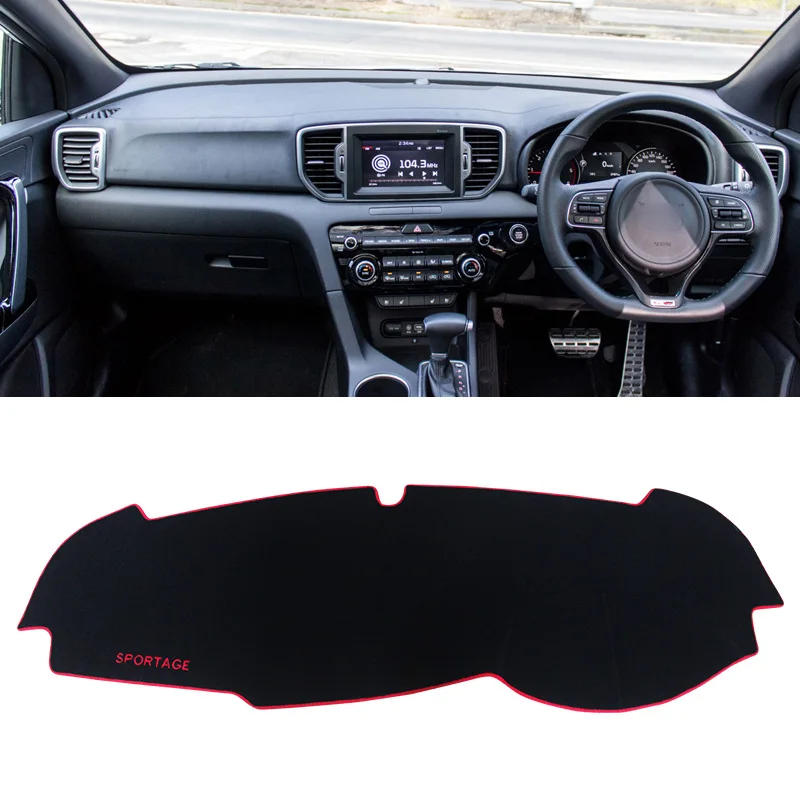 RHD Red Side Для Kia Sportage 4 крышка приборной панели автомобиля Избегайте светильник Pad Инструмент крышка платформы коврик ковер отделка Аксессуары - Название цвета: RHD Red Side