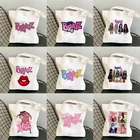 Модная сумка для покупок, сумки, Брезентовая сумка с буквенным принтом, Экологичная женская сумка, легкие сумки на плечо