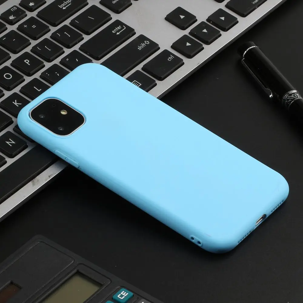 Sunjolly Скраб чехол для телефона iPhone 11 Pro Max Мягкий ТПУ силиконовый розовый тонкий coque