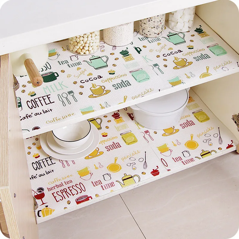 

1 Roll Kitchen tools Table Mat Drawers Cabinet Shelf Liners Flamingo Cupboard Placemat Waterproof Oil Proof Shoes Cabinet Mat