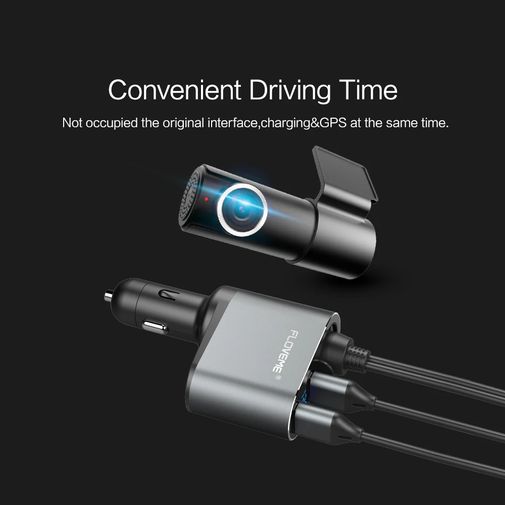 FLOVEME быстрое автомобильное usb-устройство для зарядки телефона iPhone 11 двойной USB