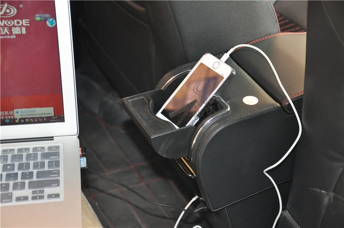 For Great Wall Haval M4 Car Armrest Seward Wood Leather Multifunction Special Box with USB Interface | Автомобили и мотоциклы