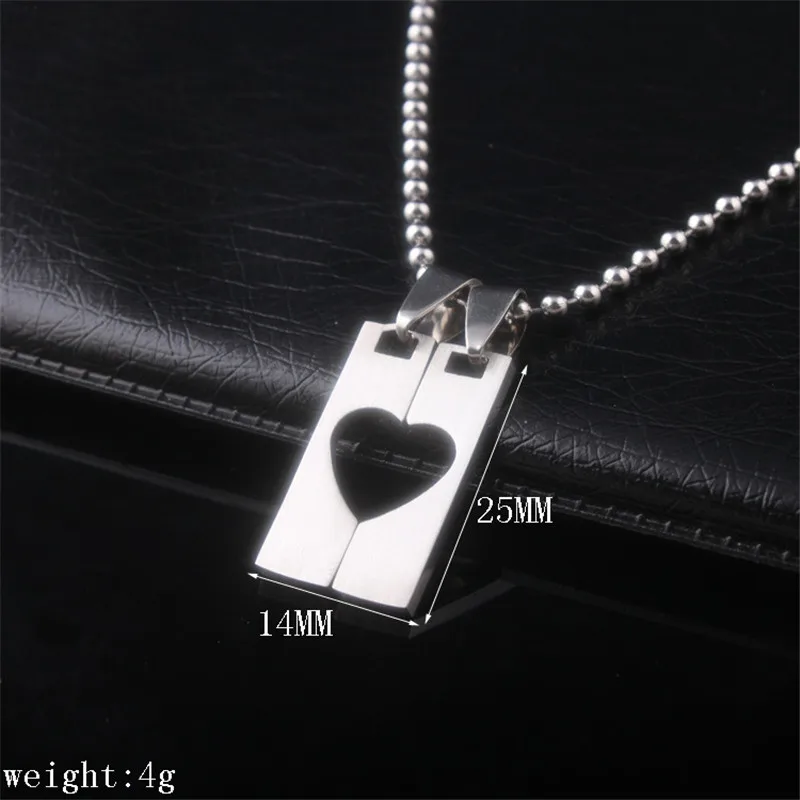 Sangsy 1 пара креативных модных кулонов в виде сердца для женщин и мужчин