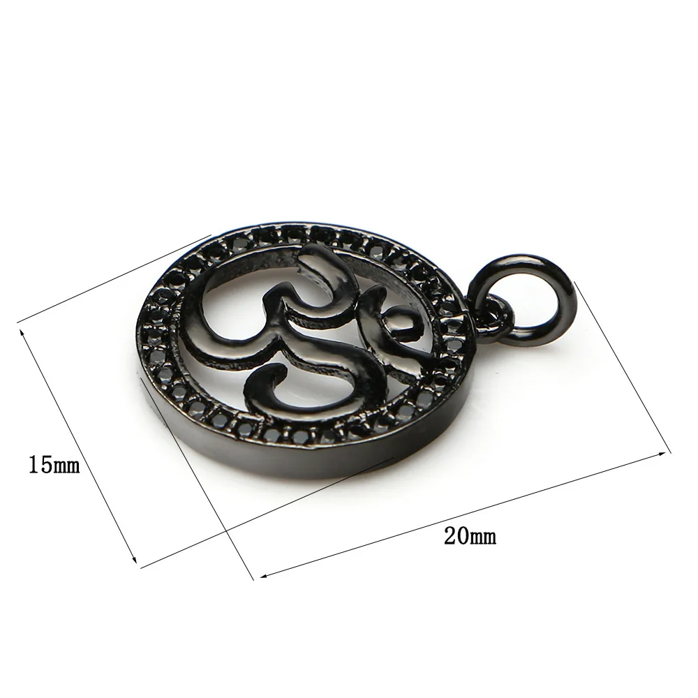 

Micro inlaid black zircon ring Capricorn copper jewelry accessories DIY beaded bracelet necklace pendant accessories