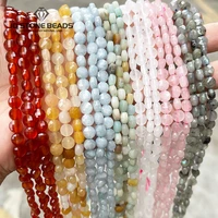 wholesale natural pink quartz faceted flat round loose beads 6x4mm for diy bracelets necklace accessories women gifts