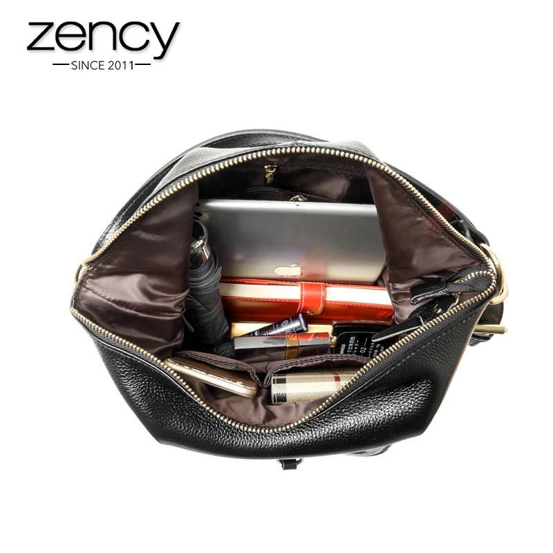 Модная женская сумка на плечо Zency из 100% натуральной кожи вместительная
