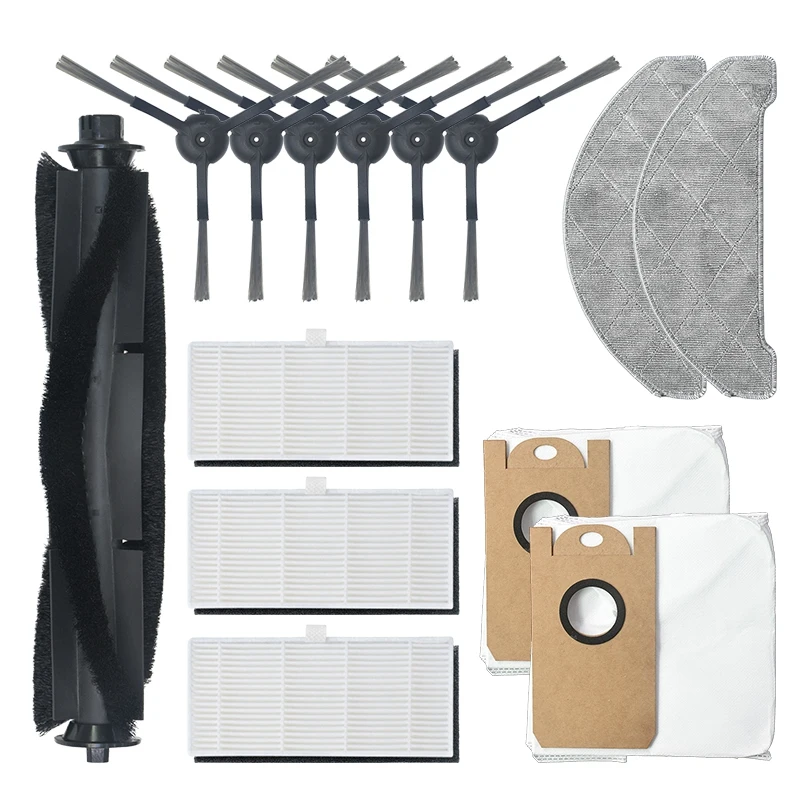 

11Pcs Replaceble Dust Bags Cloth Side Brushes Accessories Set Parts for S9 Vacuum Cleaner Sweeper Replace for Home