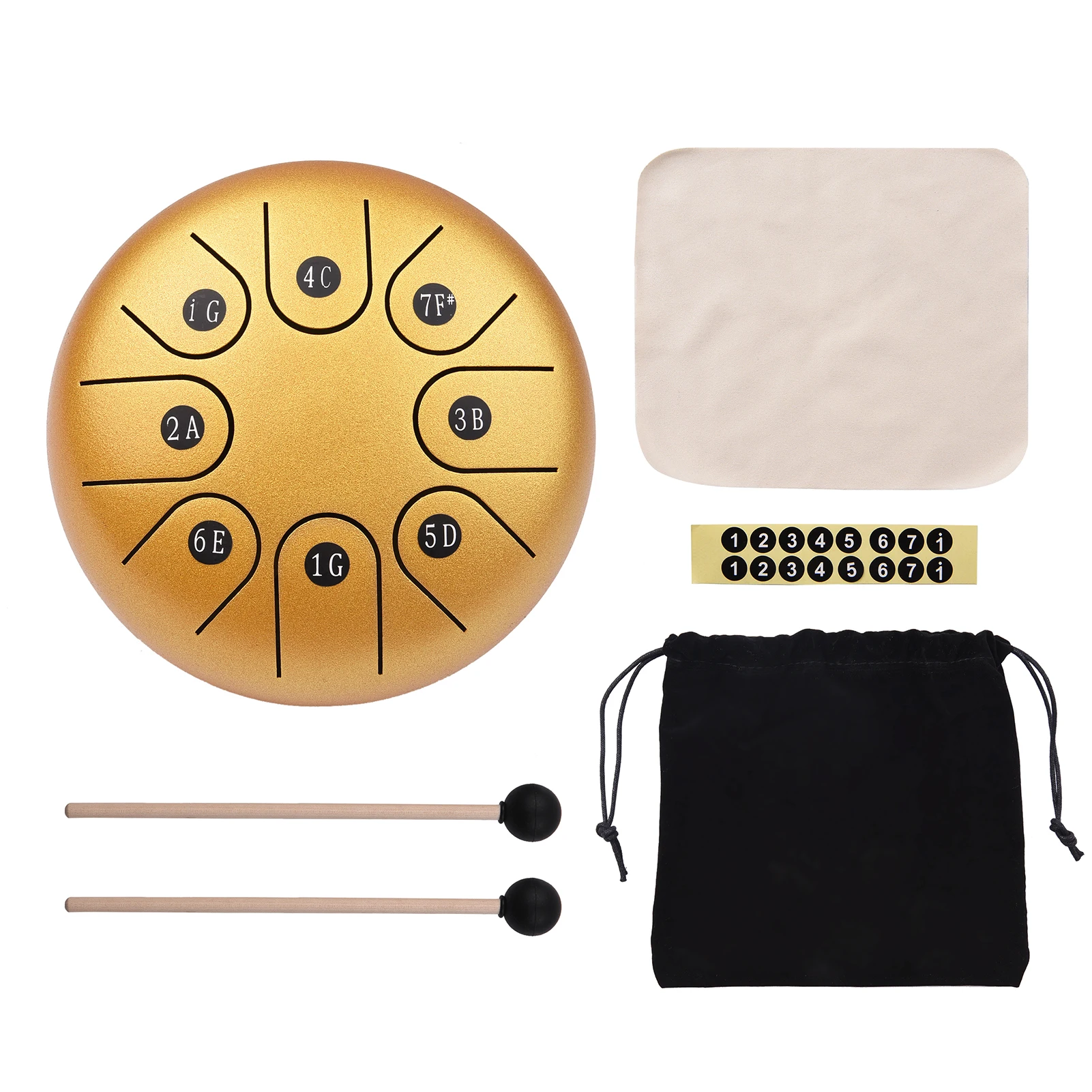 6-дюймовый камер Мгновенной Печати Mini 8 тон Сталь язык барабан G ключ ударный