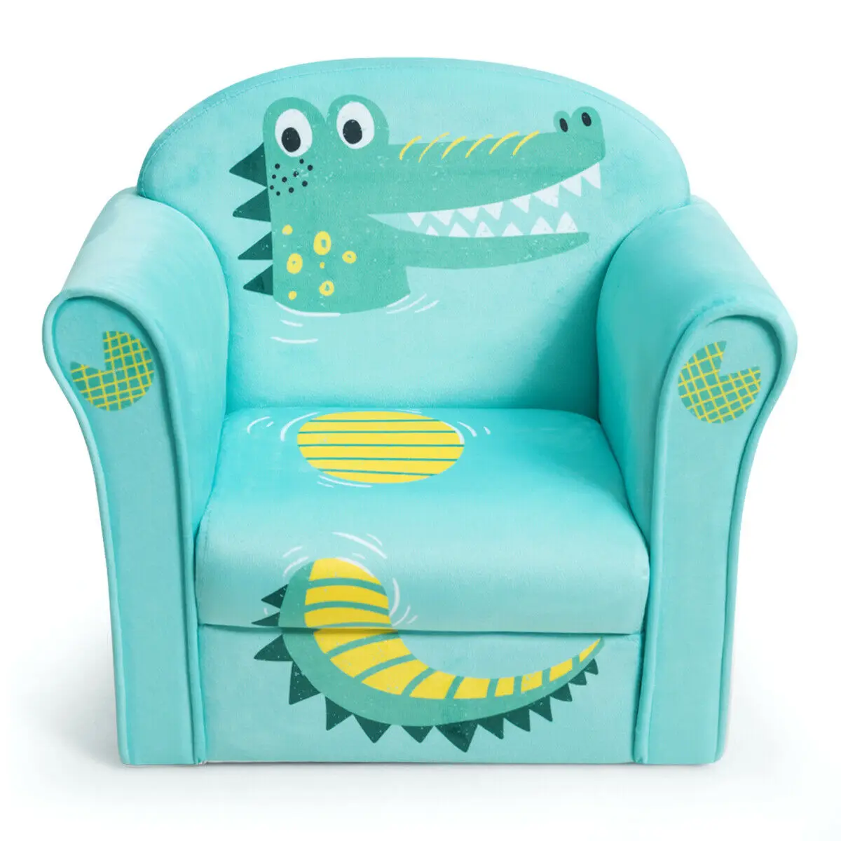 Kids Crocodile Sofa Children Armrest Couch Upholstered Chair Toddler Furniture  HW65436