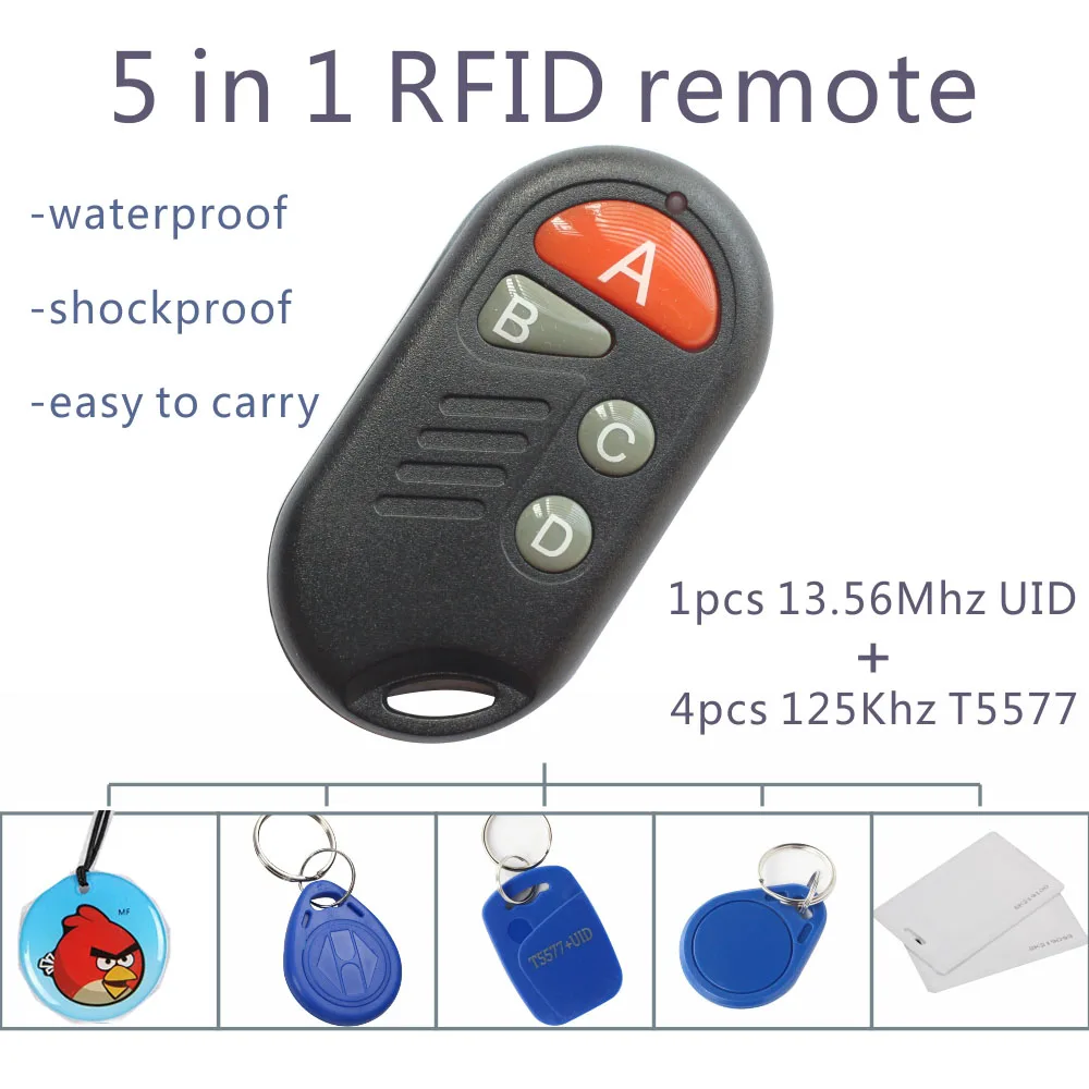 RFID множественный брелок 4 или 5 в 125 кГц T5577 EM записываемый IC 13 56 МГц M1k S50 UID сменный