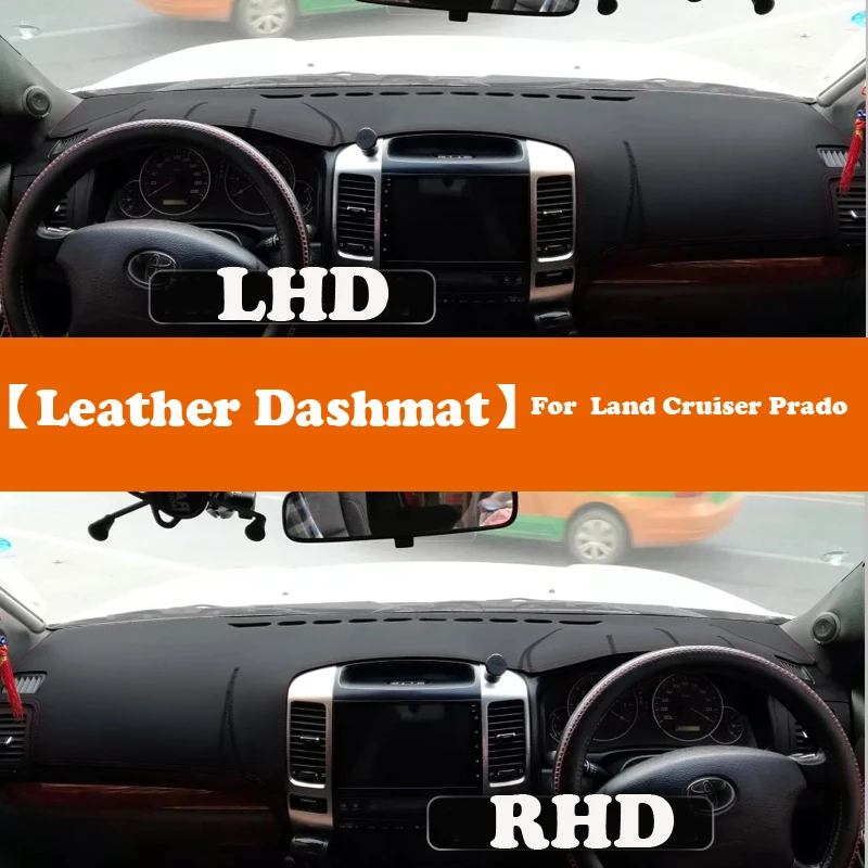 

Leather Dashmat Accessories Car-Styling Dashboard Covers Pad Dash Mat Sunshade For Toyota Land Cruiser Prado 120 J120 2003-2009