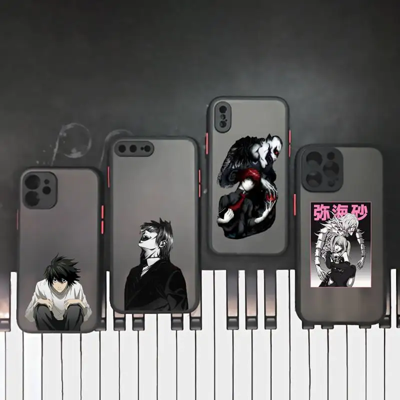 

Death note rem and misa Phone Case matte transparent For iphone 7 8 11 12 plus mini x xs xr pro max cover