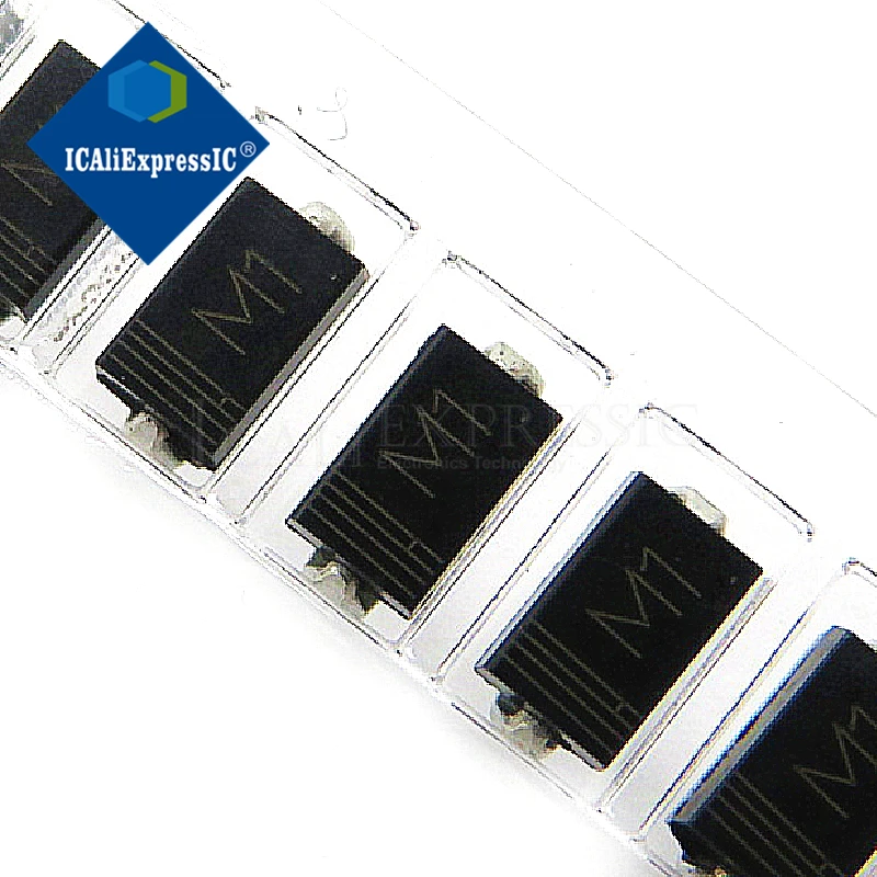 100 шт. IN4001 SMA M1 диод 1N4001 SMD 1A с алюминиевой крышкой 50В выпрямительным диодом новый