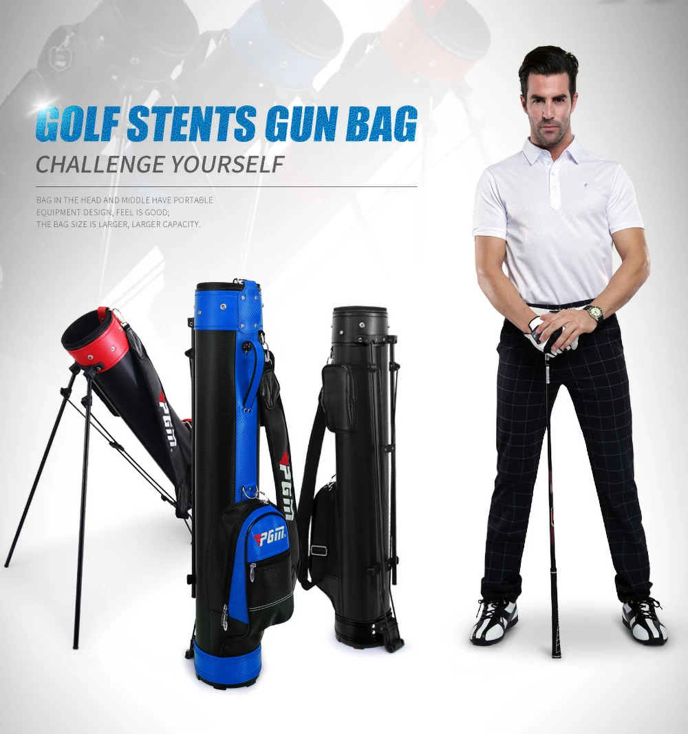 PGM Golf Bag With Bracket Gun Men's Women's Large Capacity Tripod Rack Golfbag Waterproof and Dustproof