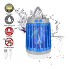 Уличная светодиодсветодиодный ловушка для комаров на солнечной батарее, электрическая лампа-ловушка для насекомых с USB и светодиодной подсветсветильник для кемпинга