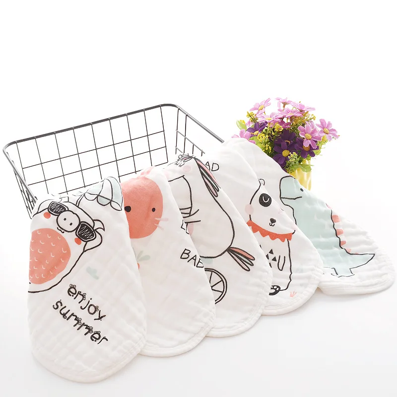 5 шт./лот Новое поступление мультяшное полотенце из муслинового хлопка мягкое