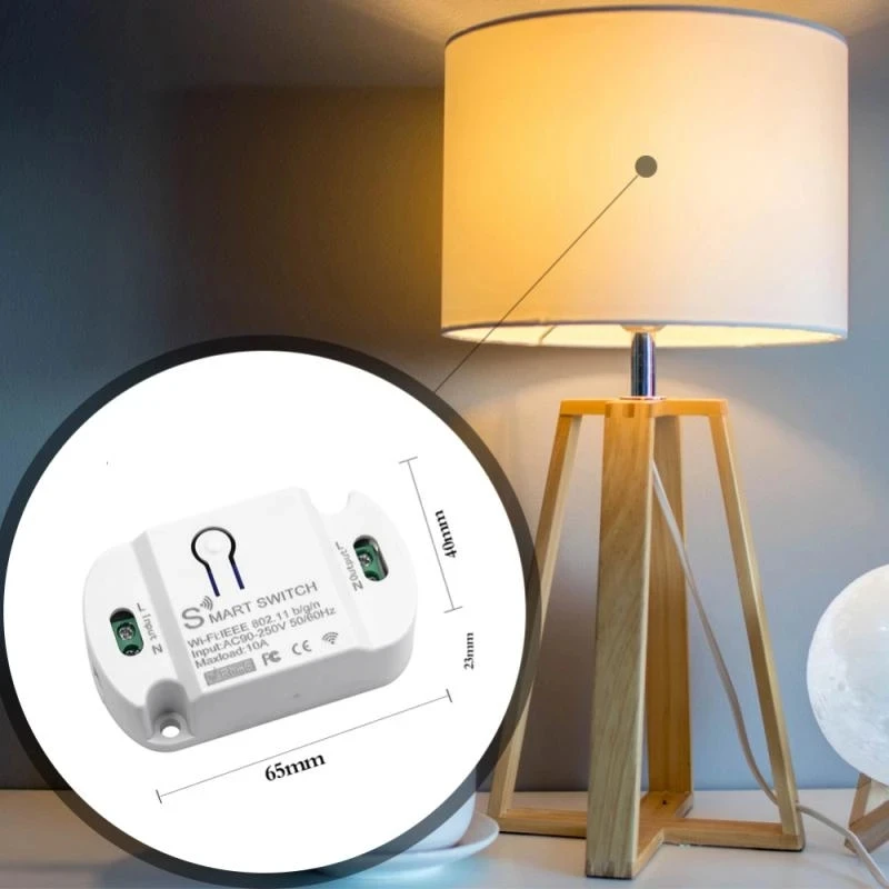 

New 10A Wifi Switch for Tuya Smart life App Timer Smart Home Automation Voice control Work with Alexa Google Home