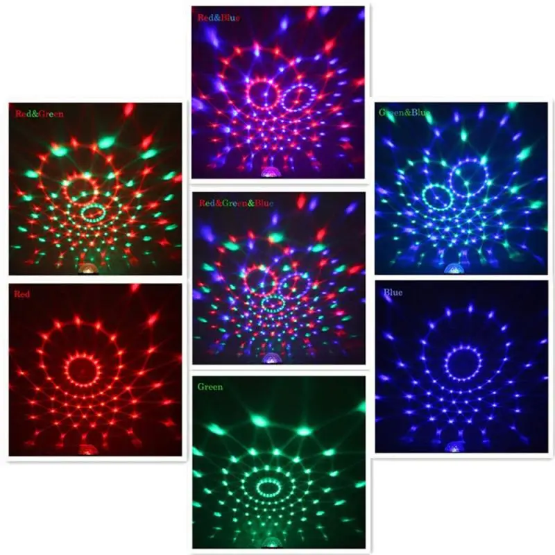 

Mini RGB LED Crystal Magic Ball Stage Effect Lighting Lamp Bulb Party Disco Club DJ Light Laser Show Car Lights Accessories