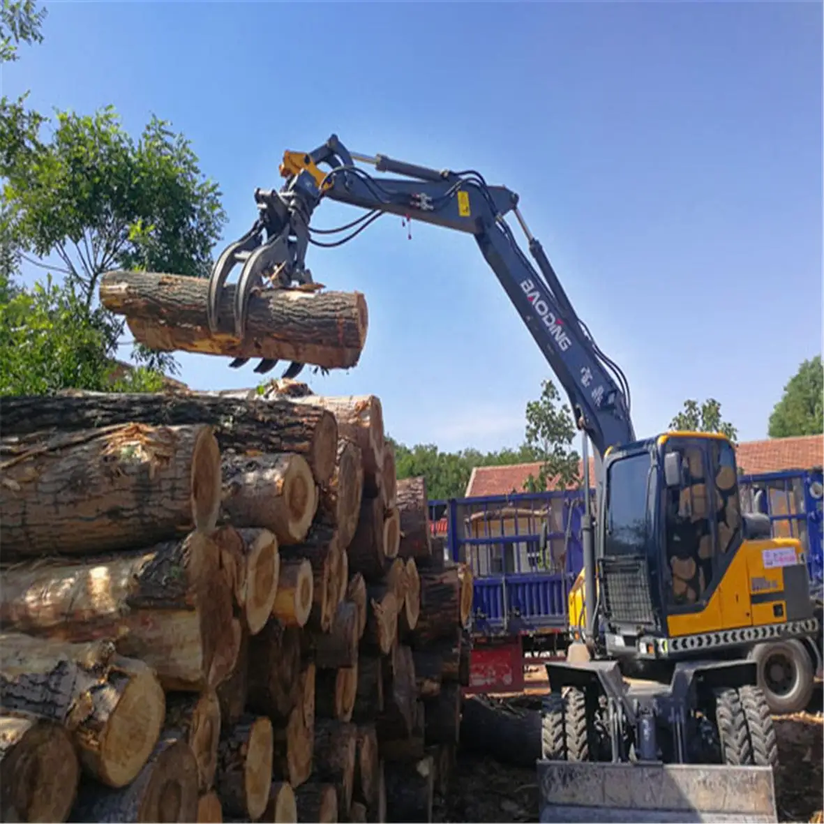 

Mini wheeled excavator/wheel moving digger excavator