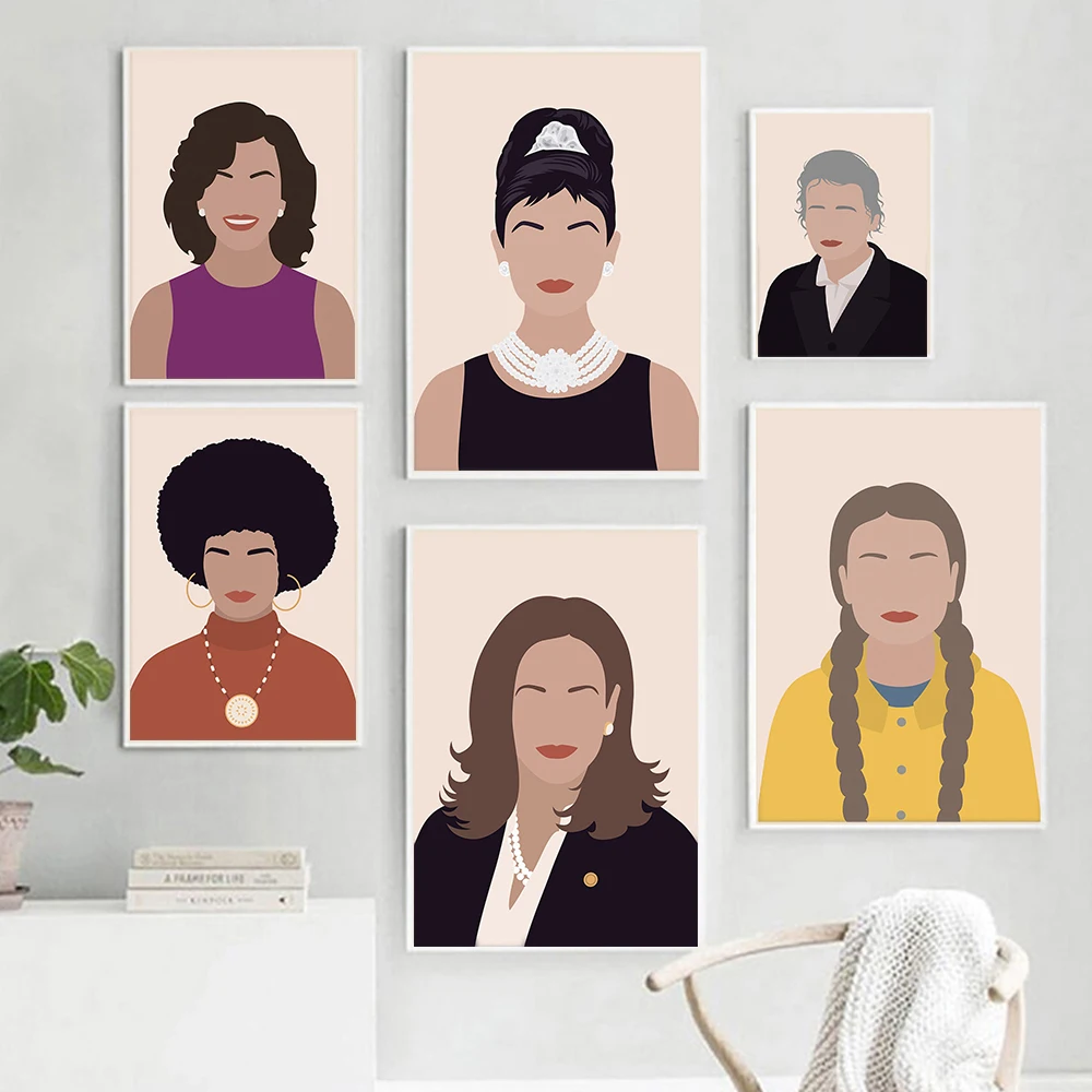 

Canvas Painting Feminist Art Print Influential Women Posters Feminism Wall Art Pictures for Living Room Decoration Home Decor