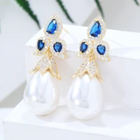 kellybola high qulaity luxury pearl pendant drop earrings women fashion party daily boutique jewelry valentines day gift