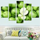 5 шт. свежее зеленое яблоко настенные художественные картины для кухни столовой Декоративные плакаты принты декоративная картина на холсте рамка