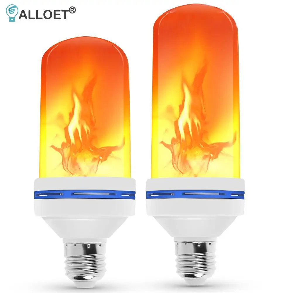 

E27 SMD2835 Lamp Flame Effect LED Light Blub 3 Modes Fake Fire Flickering Emulation Home Holiday Christmas Decoration Lamp