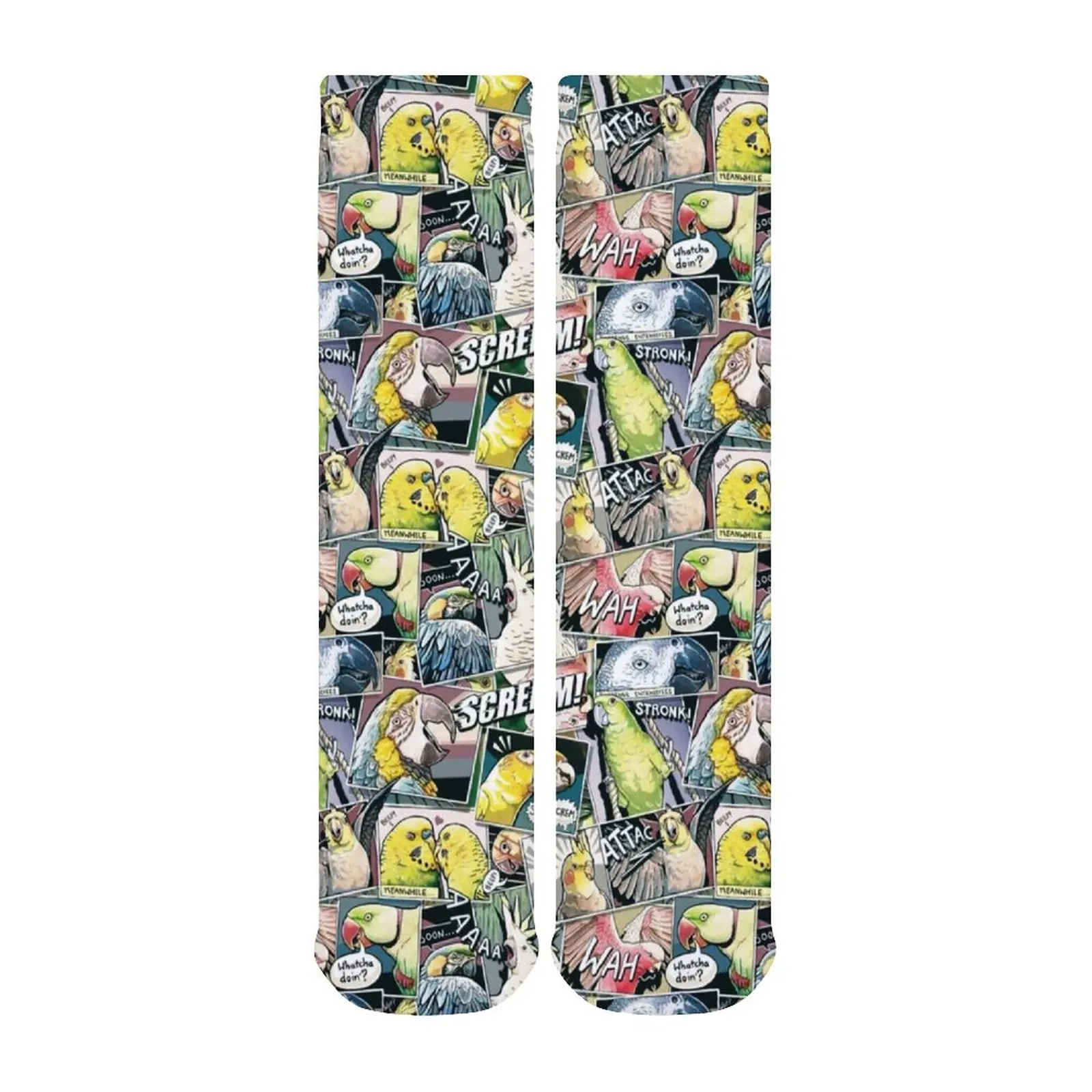 

Comics Socks Schoolgirl Design Stockings Large Chemical Fiber No Slip Energy Hockey Socks