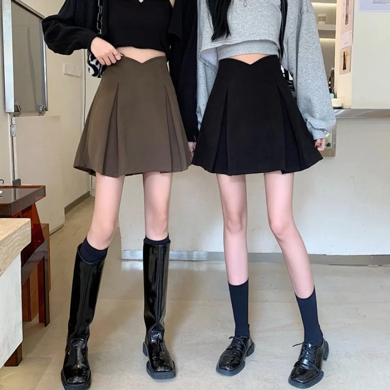 Юбка-трапеция весна-осень 2021 Новая женская плиссированная короткая юбка из