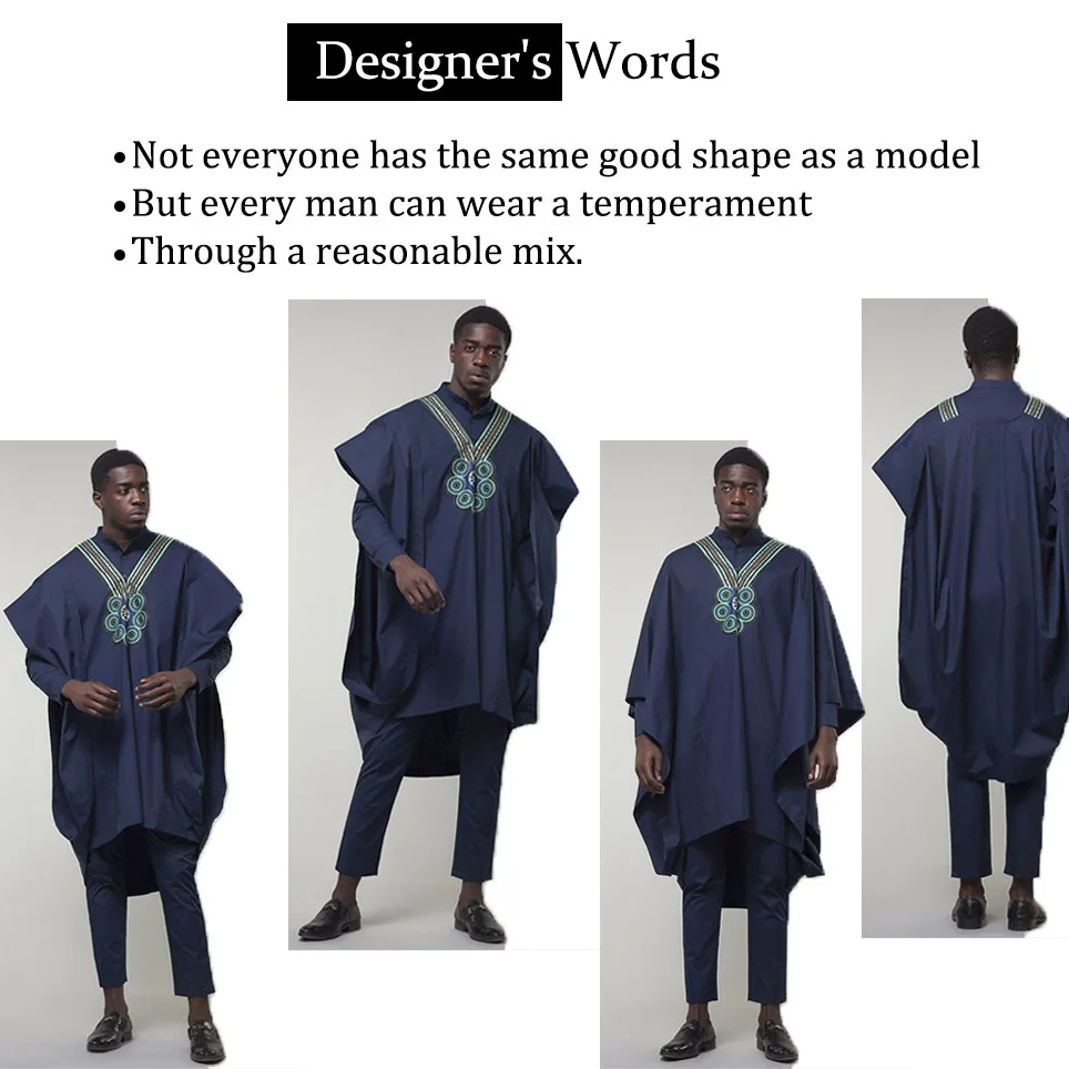 Fadzeco Agbada африканские костюмы для мужчин Дашики Бизнес 3 шт. набор бубоу наряд Африка одежда вышивка формальный наряд размера плюс