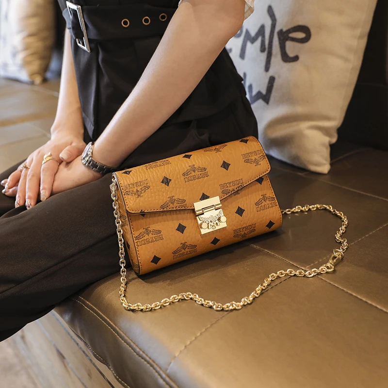 100% Genuine Leather Fashion Shoulder Bag Luxury Brand Designer Wallet Ladies Lipstick Bag Casual One-shoulder Messenger Bag Gg