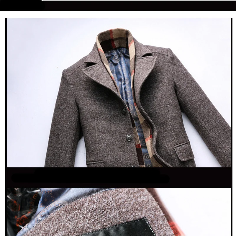 BOLUBAO Брендовое мужское шерстяное пальто модное осеннее длинное ветровка плотное