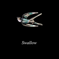 dear you vintage enamel swallow brooch ladies fashion suit clothes accessories brooch silk scarf pin jewelry