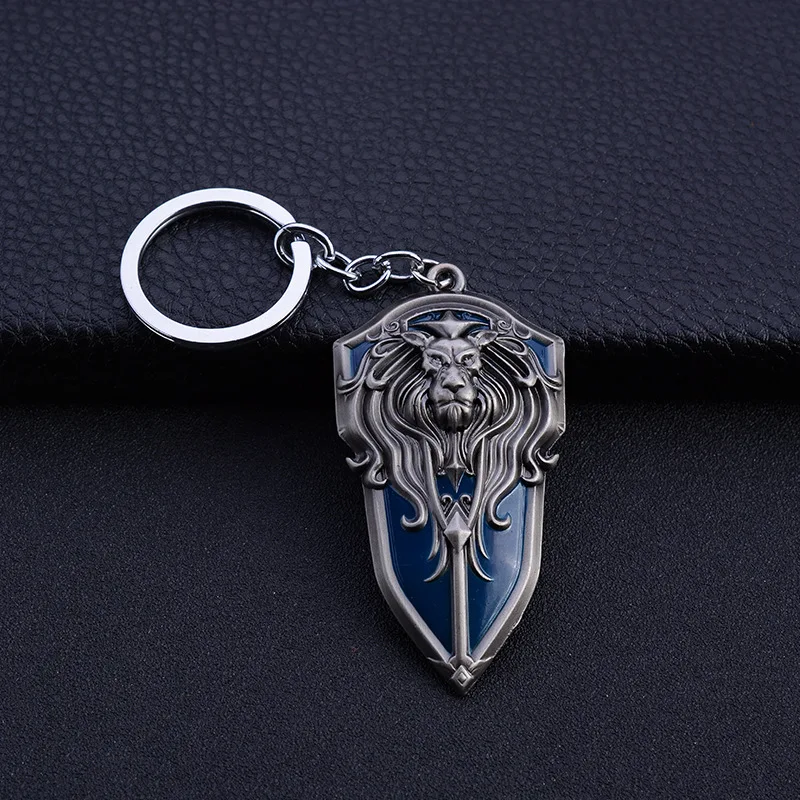 WOW Game World of Warcraft брелок со львом античный серебряный кулон в виде головы короля