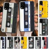 retro audio tape music cartoon phone case for xiaomi redmi note 11 10 9s 8 7 6 5 a pro t y1 anime black cover silicone back pre