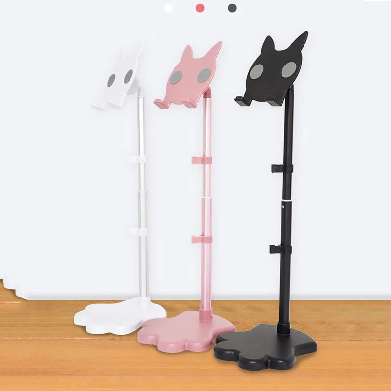 Милый кошачий телефон выдвижной настольный держатель алюминиевая настольная