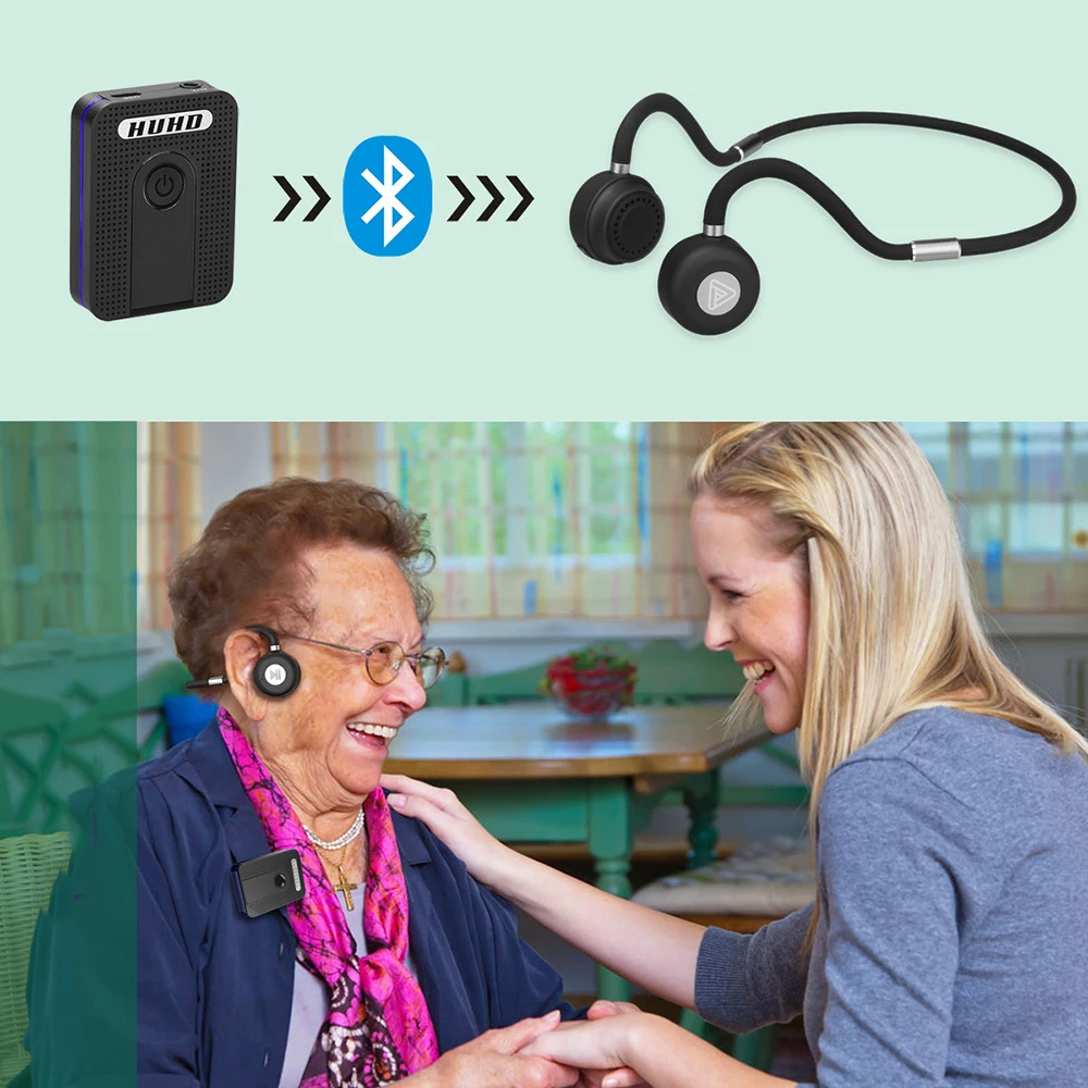 Беспроводные Bluetooth-наушники с костной проводимостью слуховые аппараты