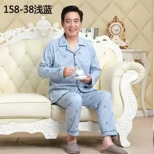 Кардиган, пижама для мужчин, набор, хлопок, весна, Пижама для мужчин, одноцветная, с длинным рукавом, пижама для мужчин, осень, с отложным воротником, Пижама для мужчин, L, XL, XXL, XXXL - Цвет: men pyjama Brown