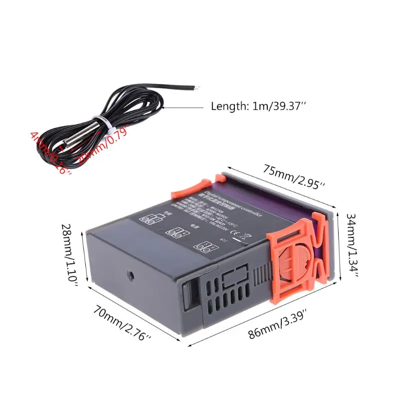 

110V 220V Digital Temperature Controller 10A Cooling Heating Thermostat MH-1210A