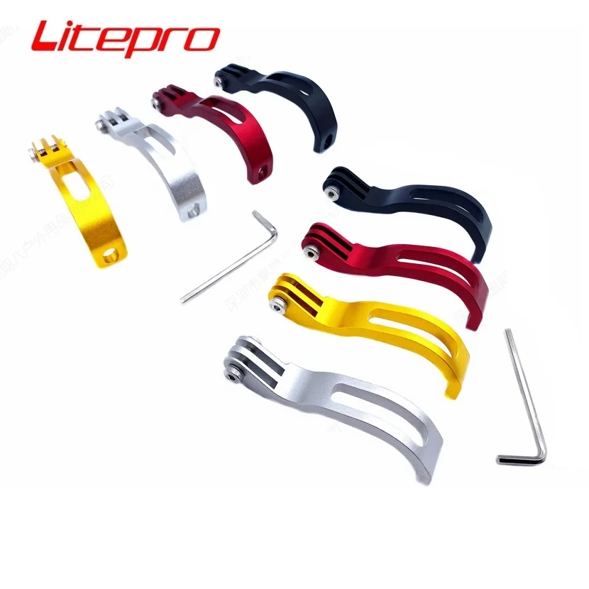 

Litepro For Brompton Light Mount Road Bicycle Folding Bike Front Light Mount Bracket Action Camera GoproCateye Light Mount