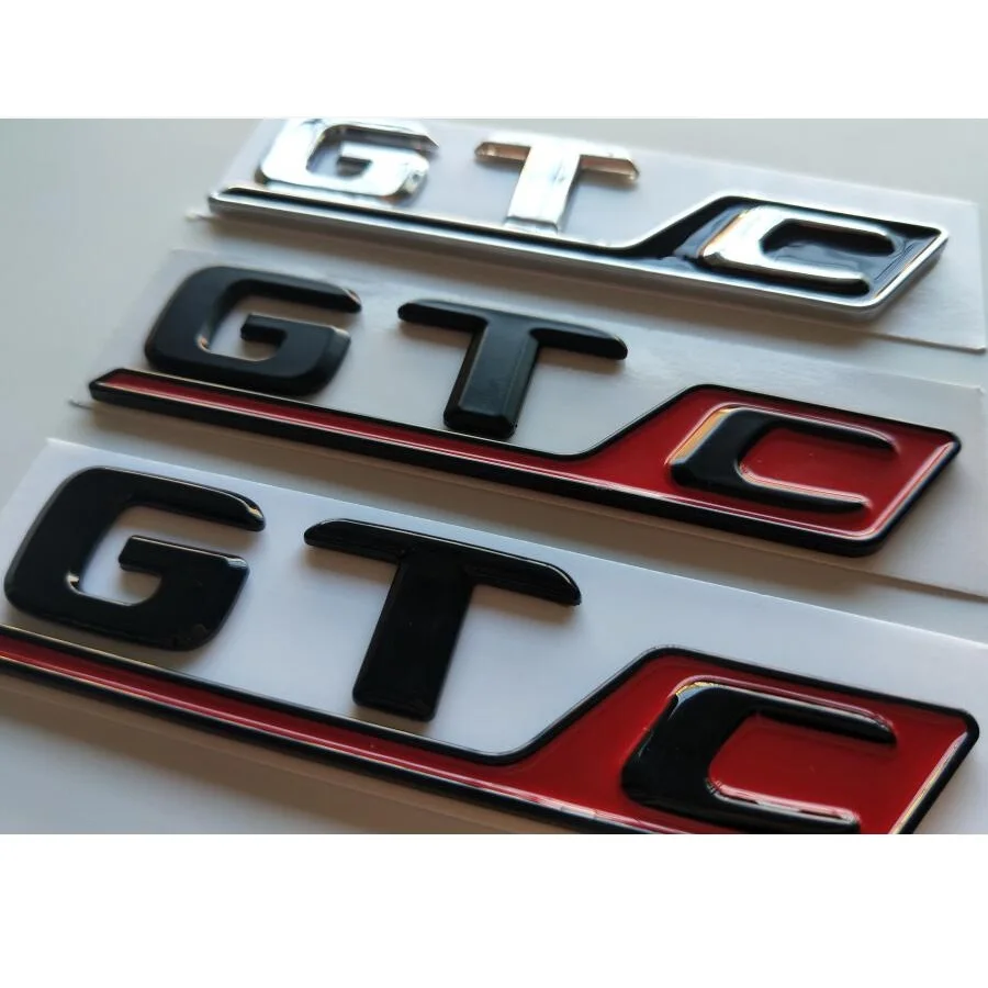 Chrome Black Letters G T C Trunk Emblems Badges Emblem Sticker for Mercedes Benz C190 X290 R190 Coupe Convertible AMG GT GTc GTC