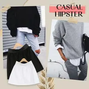 

Drop shipping Adjustable Layering Fake Top Lower Sweep