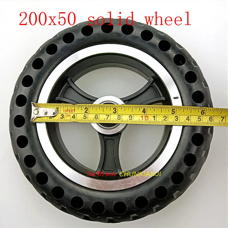 

200x50 Electric Scooter Solid Tyre with Wheel Hub 8" Scooter Tire Aluminium Alloy Rims Solid Tire Electric Vehicle Solid Wheel