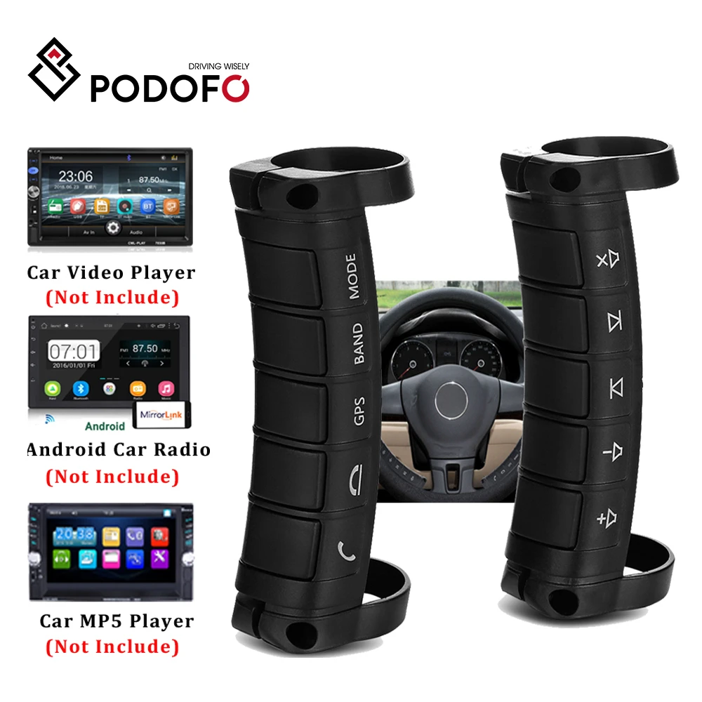 Podofo Автомобильный руль управления DVD 2din Android окно Bluetooth кнопка универсальный беспроводной руль дистанционного управления