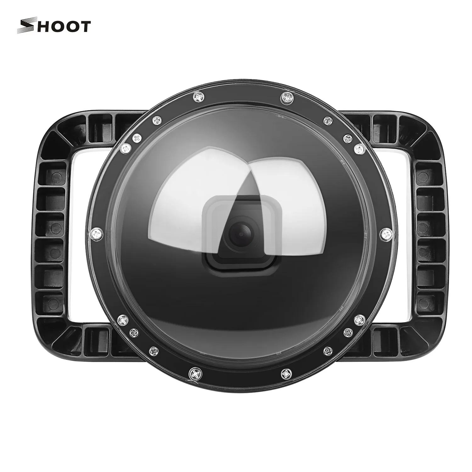 

SHOOT XTGP548 подводный купол двойной ручной лоток купол порт Корпус чехол водонепроницаемый Дайвинг защитный чехол для GoPro Hero 8